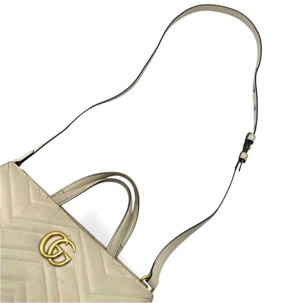 Gucci Cream Satchel with Gold Accents - Picture 9 of 16